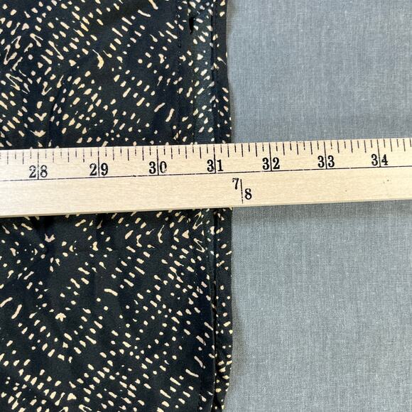 Lauren Ralph Lauren Blouse Womens 1X Black Dotted Popover Artsy‎ Mature Office - Picture 7 of 8